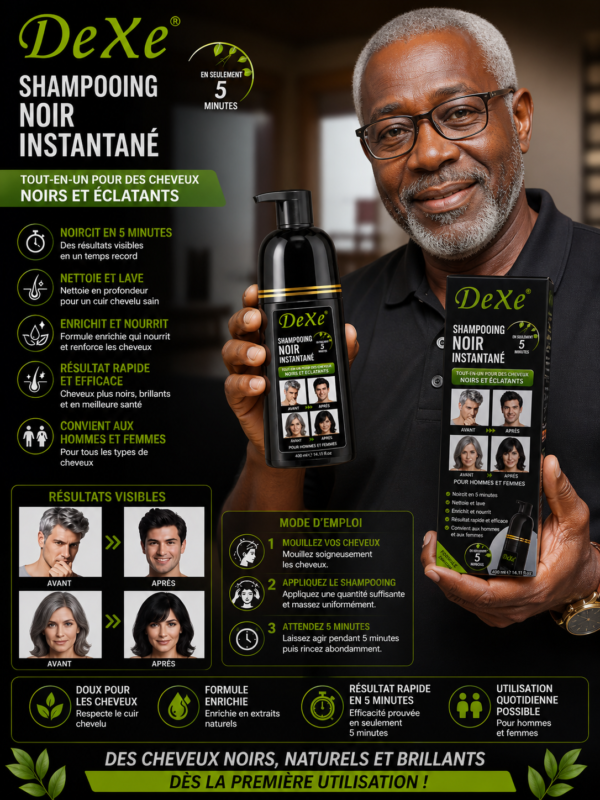 Shampooing Noir Instantané DeXe – Noircit les cheveux en 5 minutes